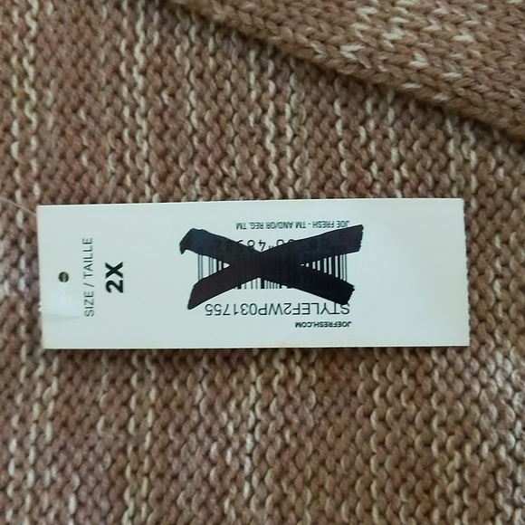 Joe Fresh| NWT Brown and White Patterned Cardigan With Buttons Cotton Blend - Picture 11 of 15